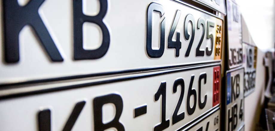 Several car registration numbers beginning with KB