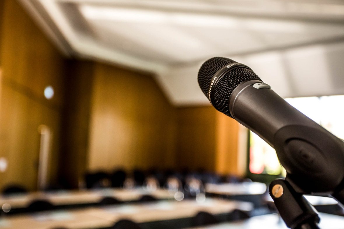 Microphone in a meeting room
