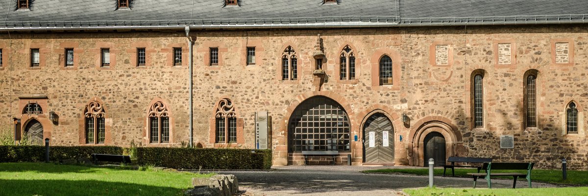 View of a house front of an old monastery building