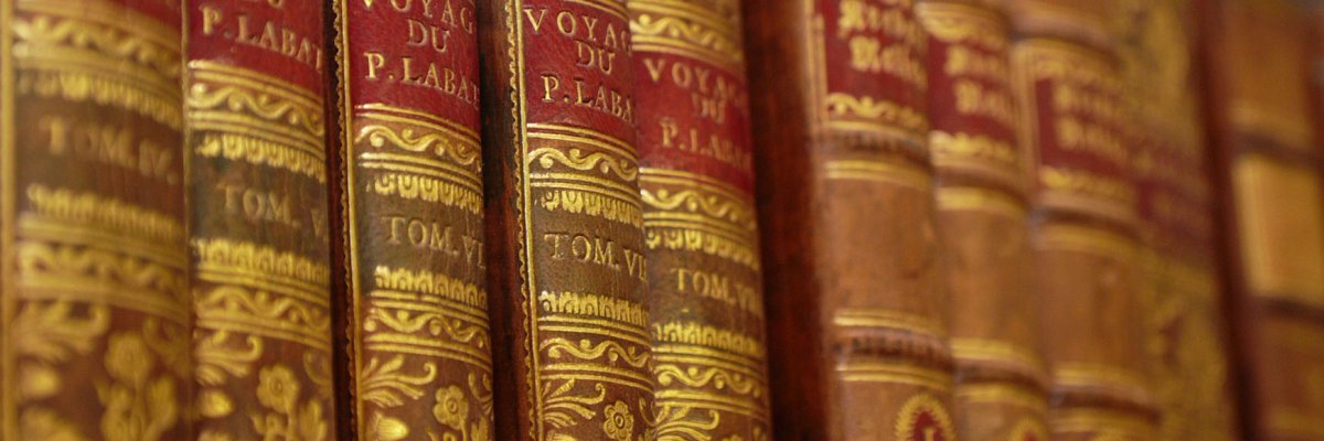 Buchrücken goldgeprägter alter Bücher